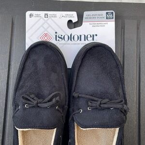 Men’s Isotoners - Carter Boater Microsuede Memory Foam Moccasin Slippers XXL